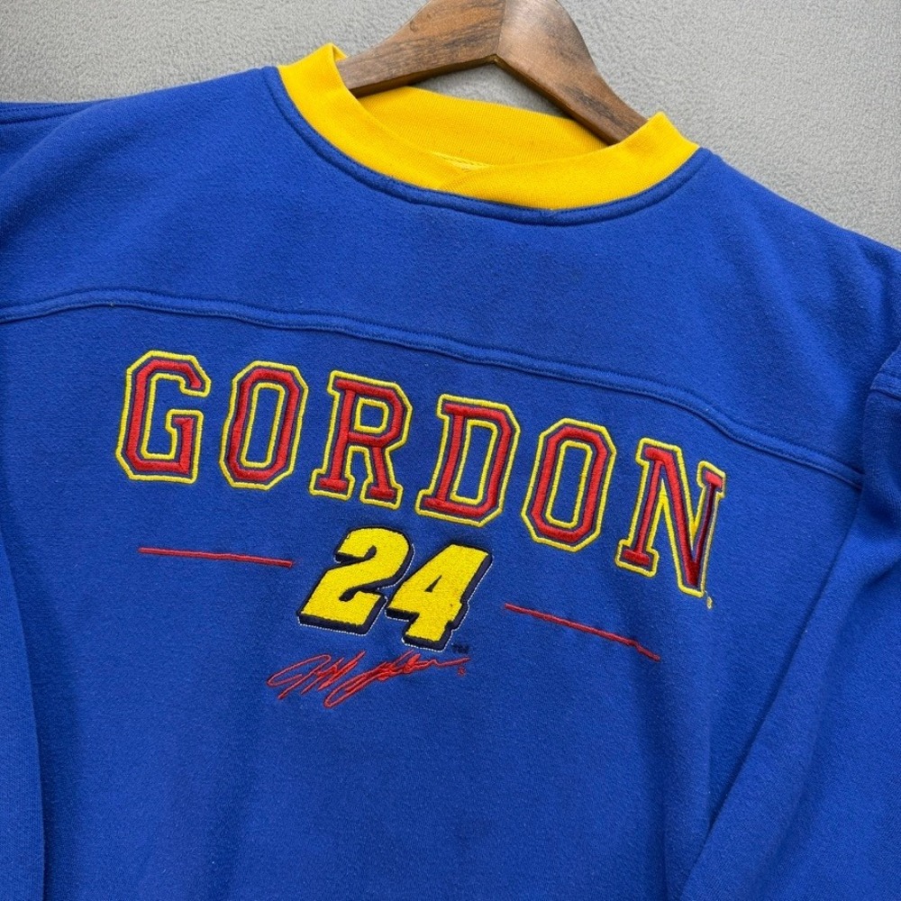 VTG Jeff Gordon Nutmeg Mills Racing Crewneck Sweatshirt Large 24 Nascar 90s